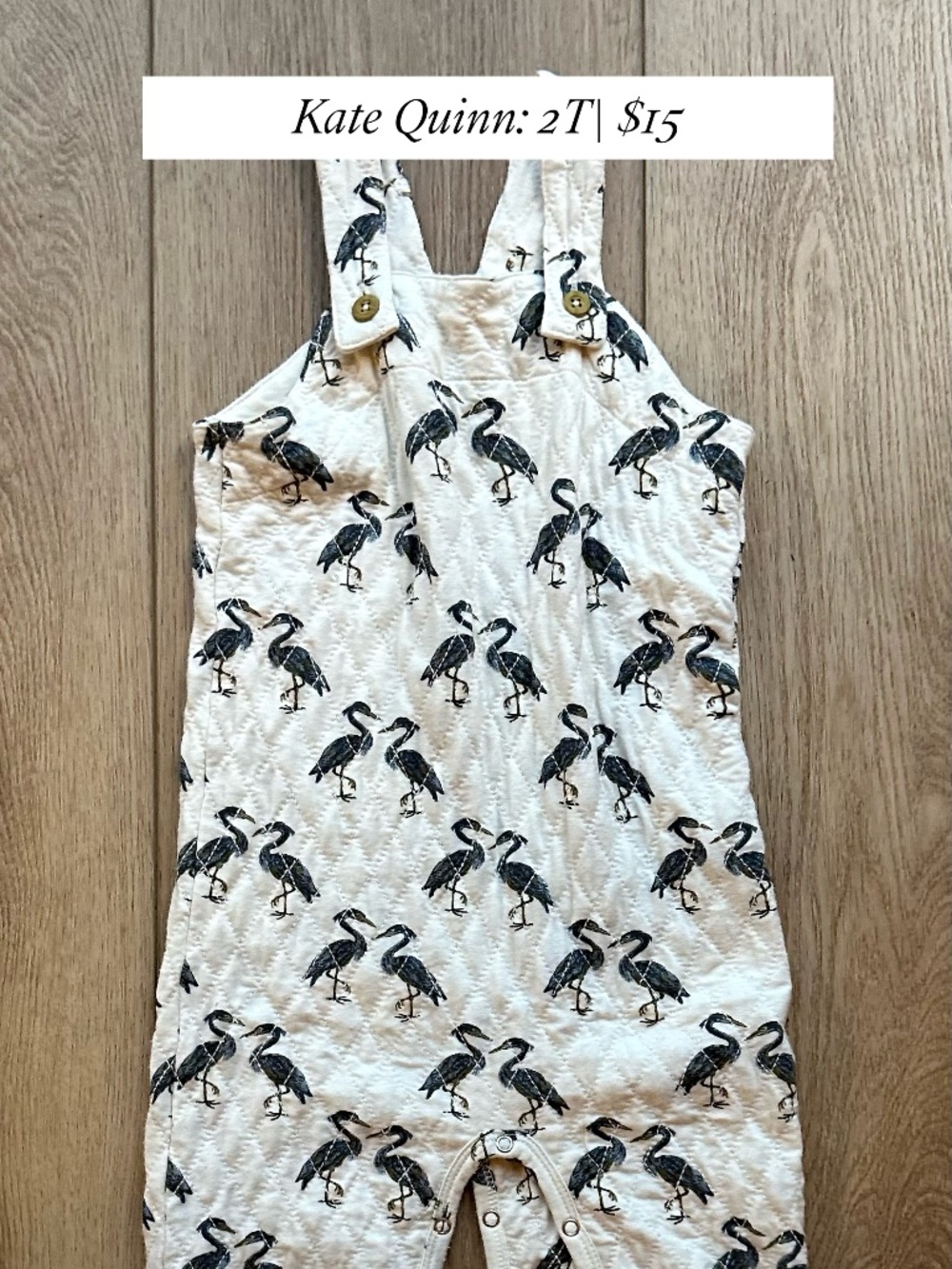 Kate Quinn Quilted Overalls 2T